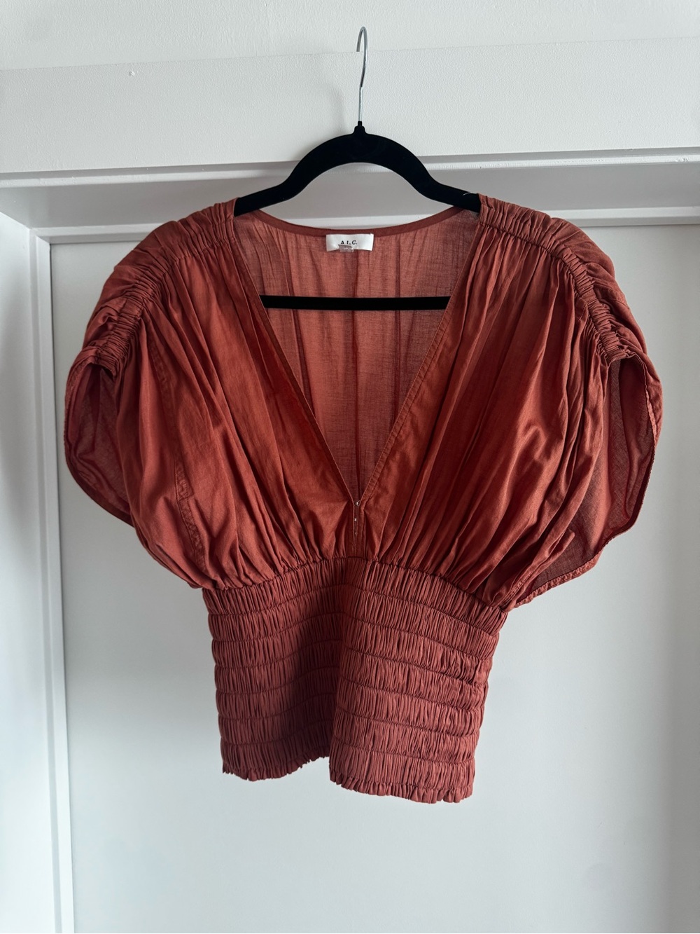 A.L.C. Luna Shirred Top